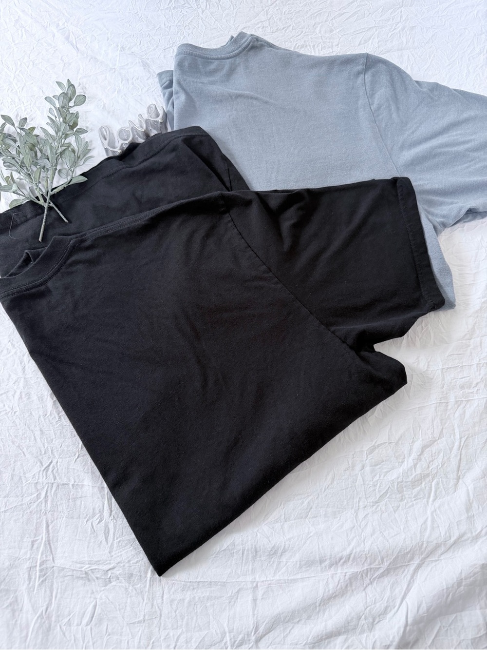 Set Fresh Clean Threads Classic Black & Blue Short Sleeve Crew